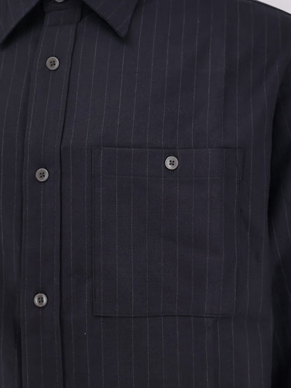 Wool blend Unisex striped shirt thumbnail