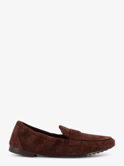 Suede loafer with metal logo detail thumbnail