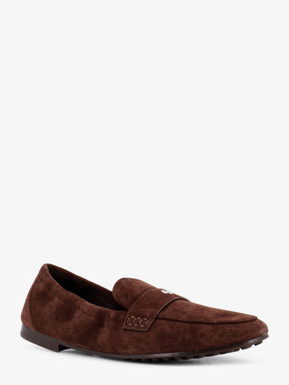Suede loafer with metal logo detail thumbnail