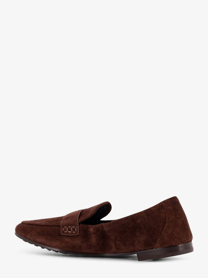 Suede loafer with metal logo detail thumbnail