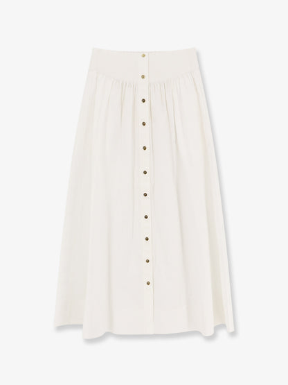 Cotton skirt with logoed buttons thumbnail