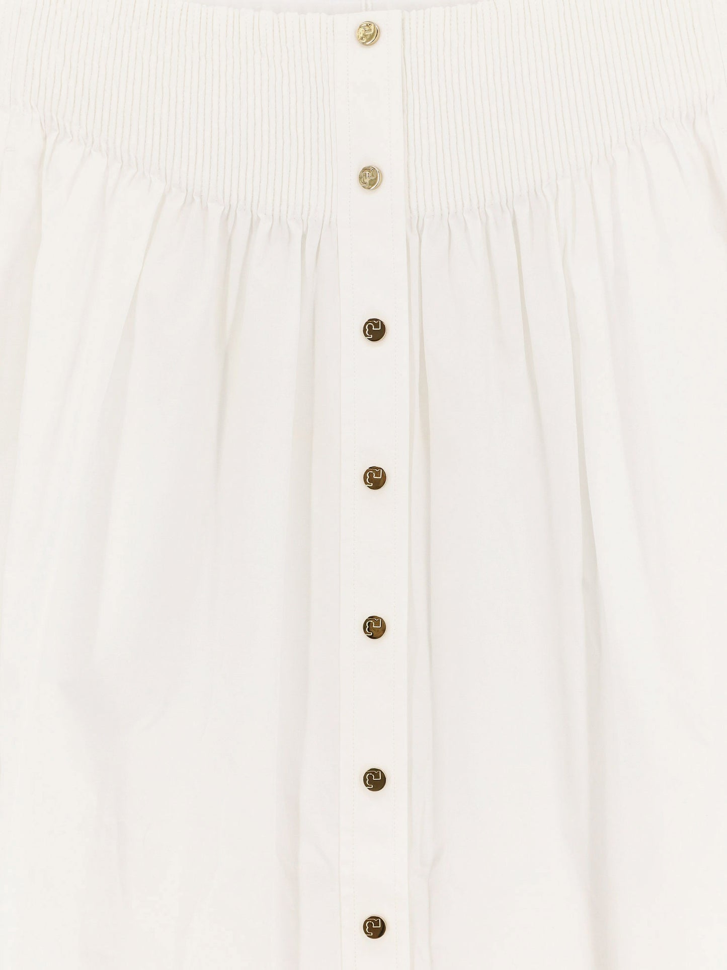 Cotton skirt with logoed buttons