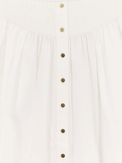 Cotton skirt with logoed buttons thumbnail
