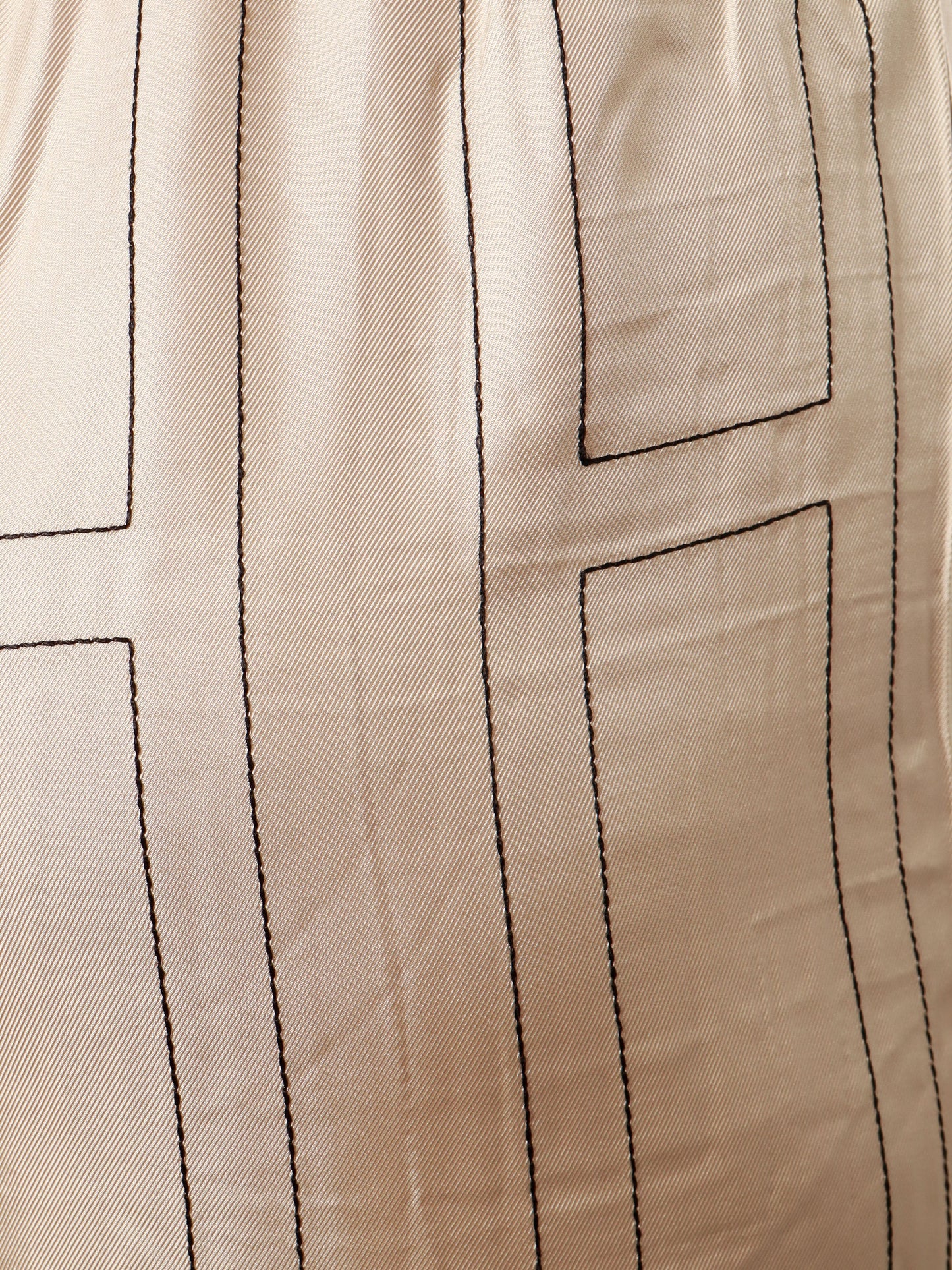 Silk trousers with monogram logo embroidery