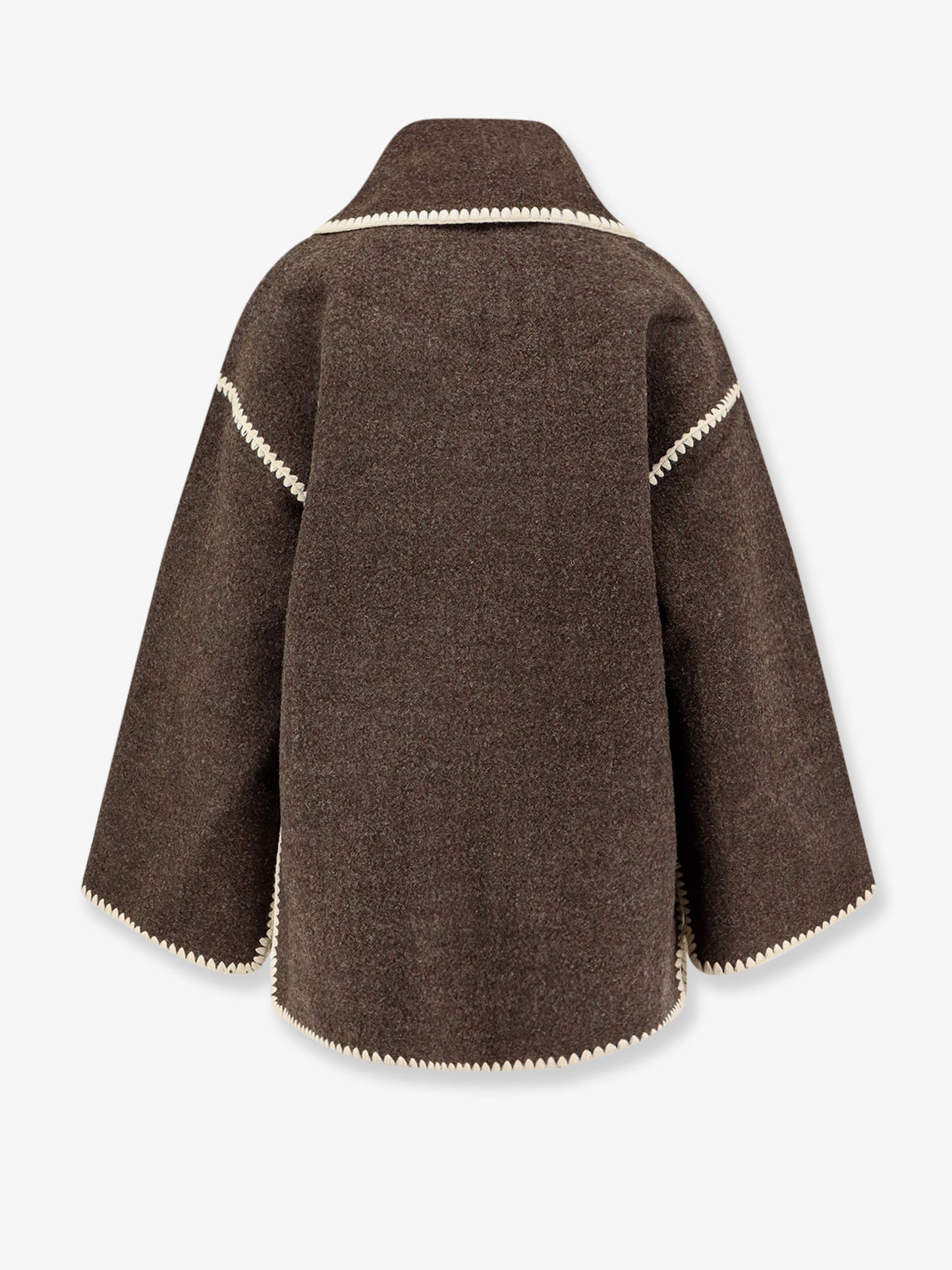 Embroidered Scarf wool blend Jacket