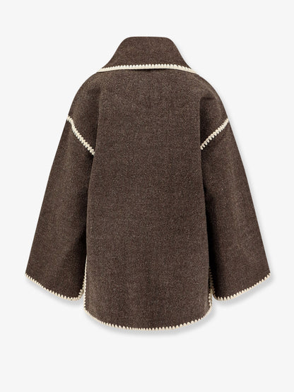 Embroidered Scarf wool blend Jacket thumbnail