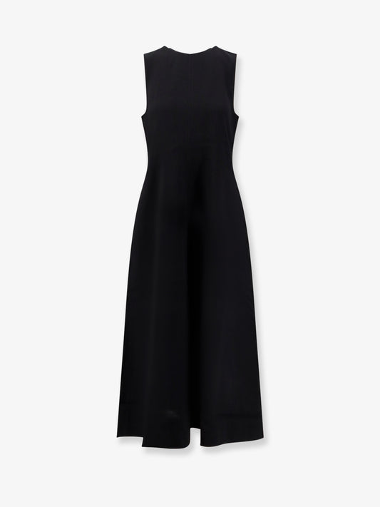 Woven Stripes long viscose dress