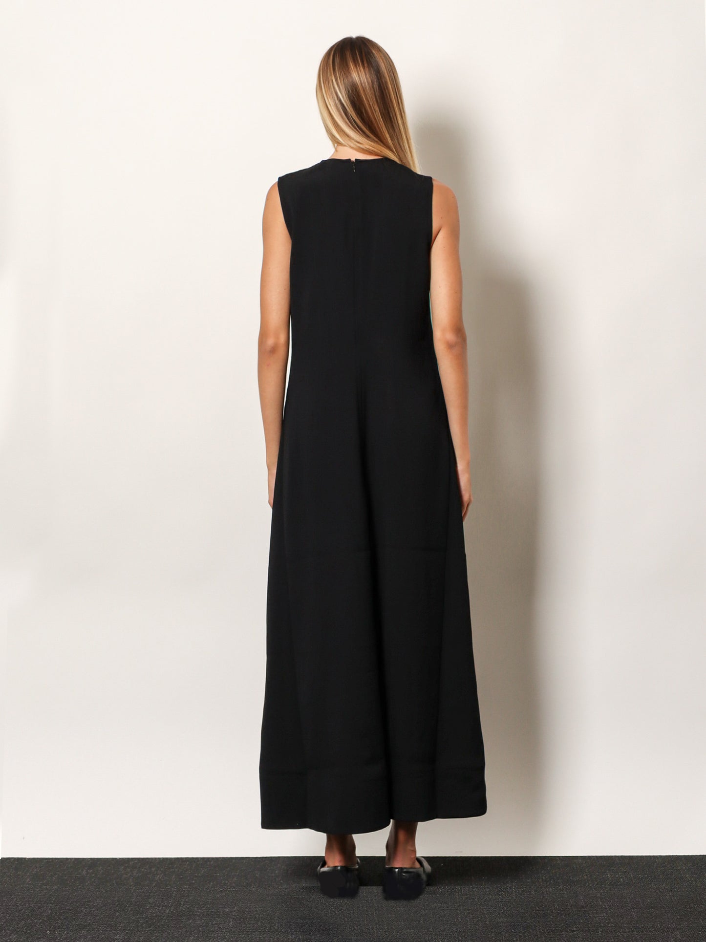 Woven Stripes long viscose dress