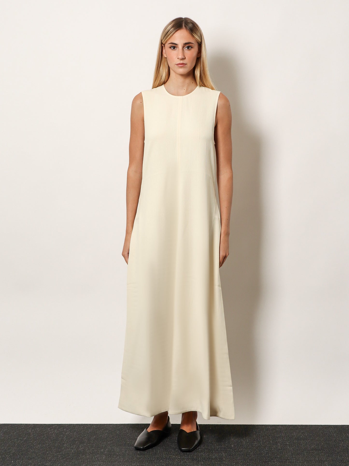 Woven Stripes viscose long dress