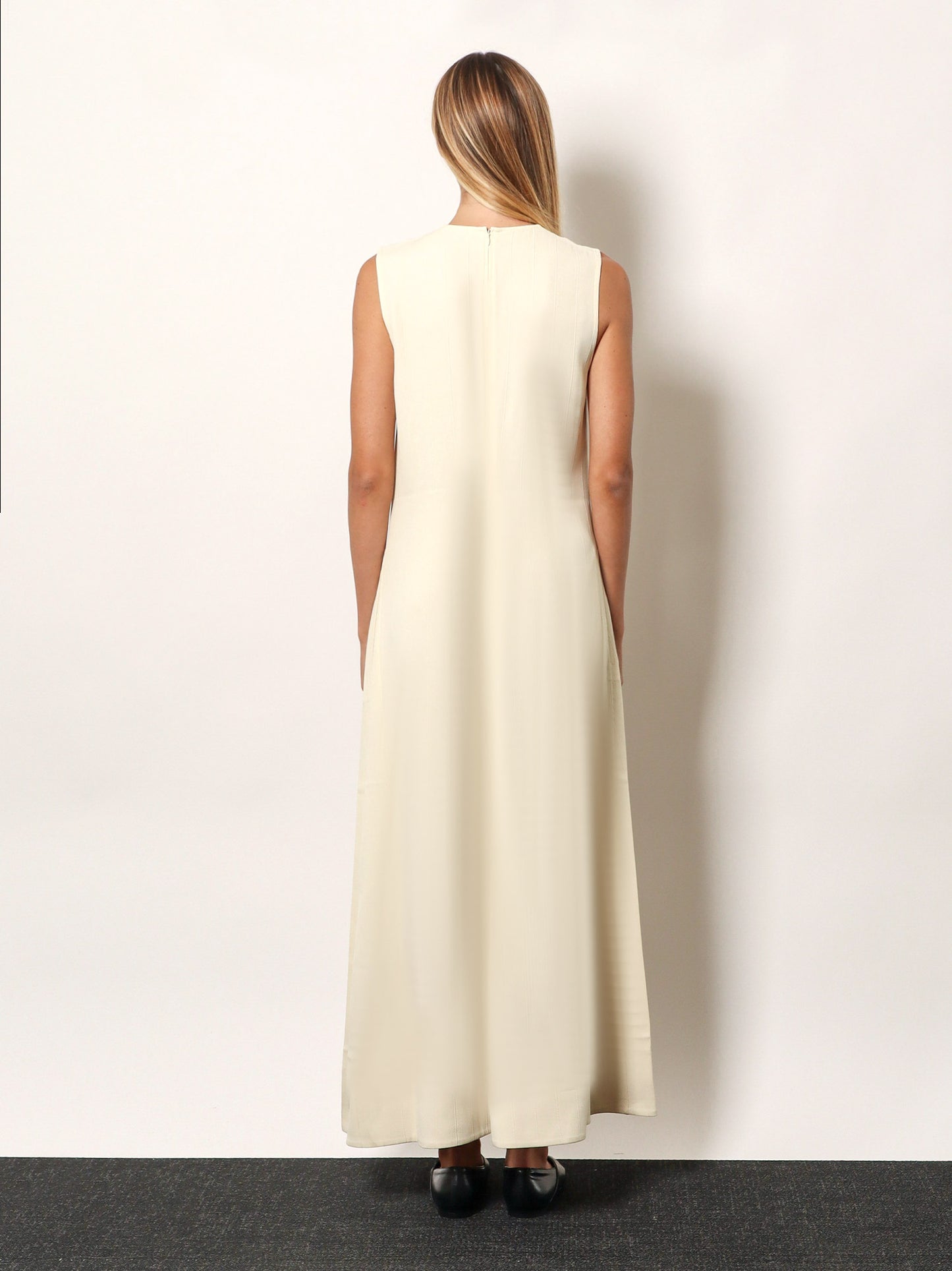 Woven Stripes viscose long dress