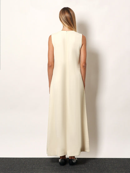 Woven Stripes viscose long dress thumbnail