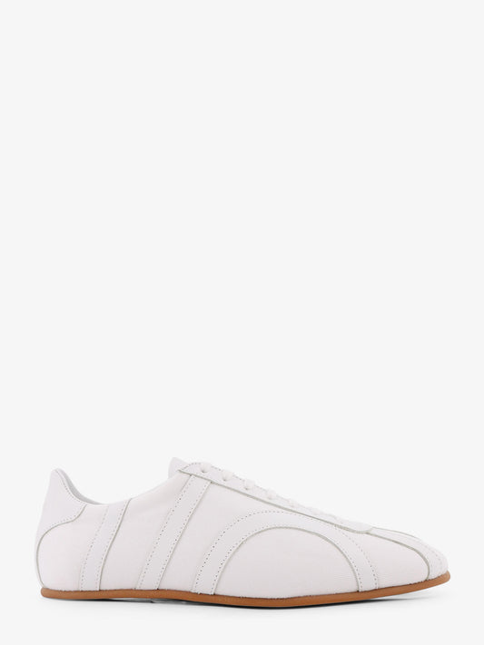 Canvas low-top sneakers with leather profiles