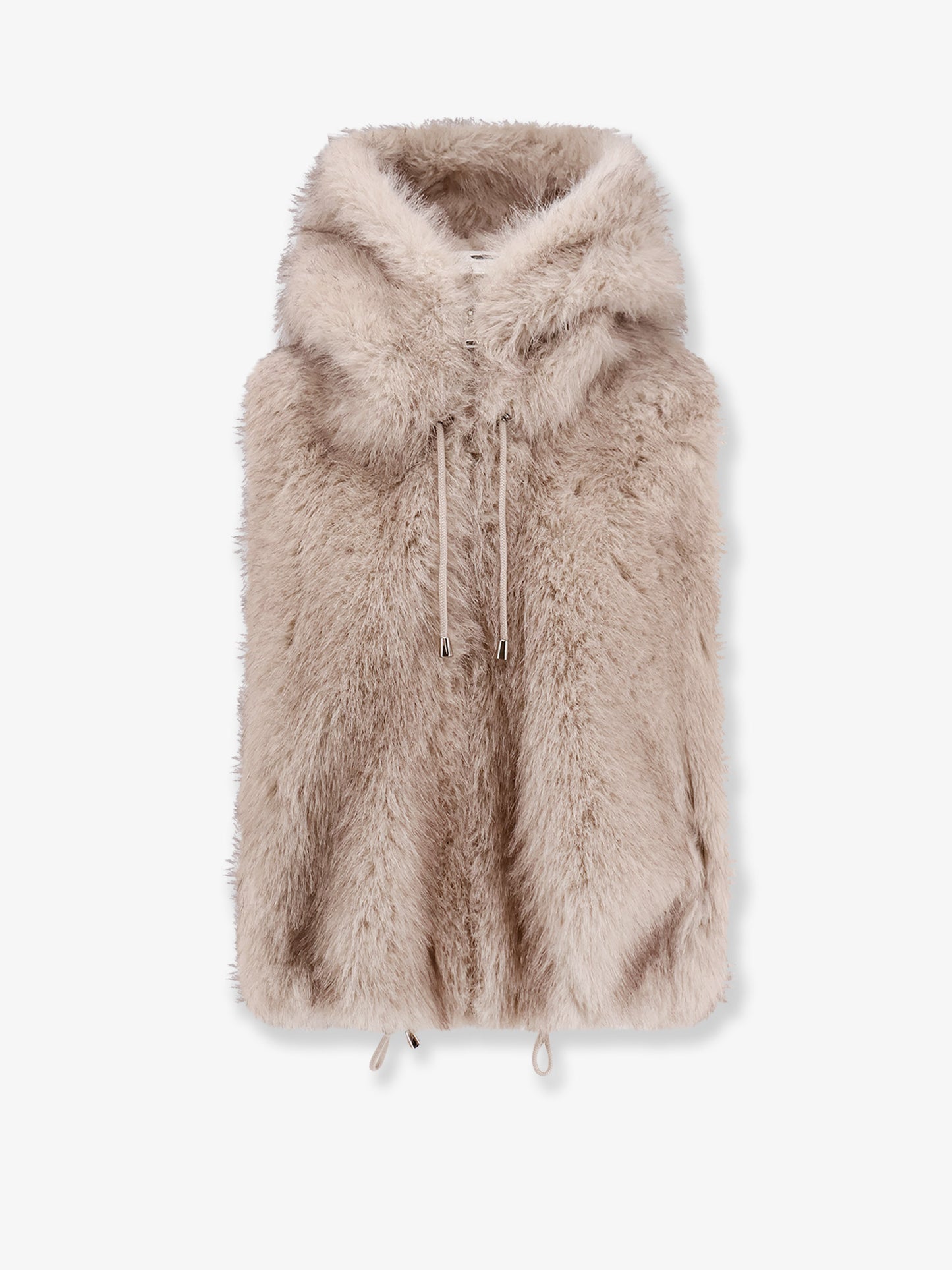 Sleeveless faux fur jacket