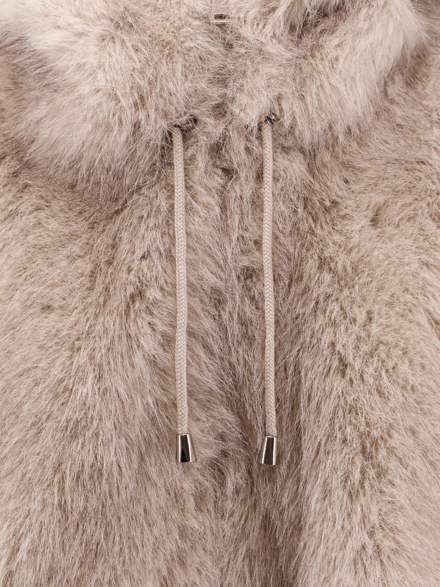 Sleeveless faux fur jacket