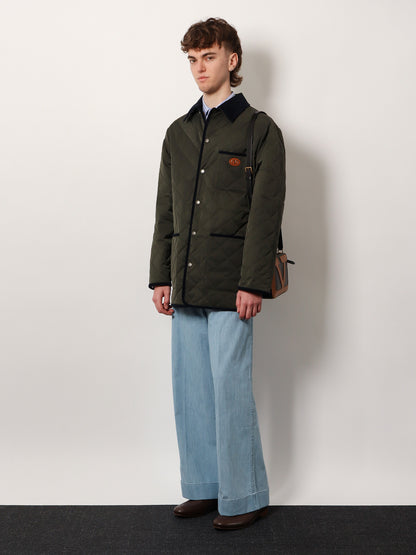 Quilted jacket with VLogo Signature patch thumbnail