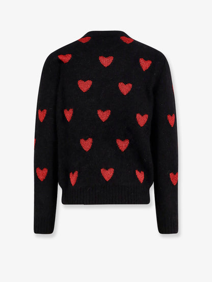 Wool and mohair sweater with lurex hearts thumbnail