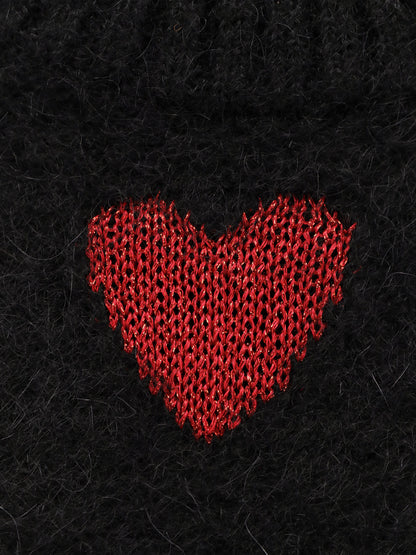 Wool and mohair sweater with lurex hearts thumbnail