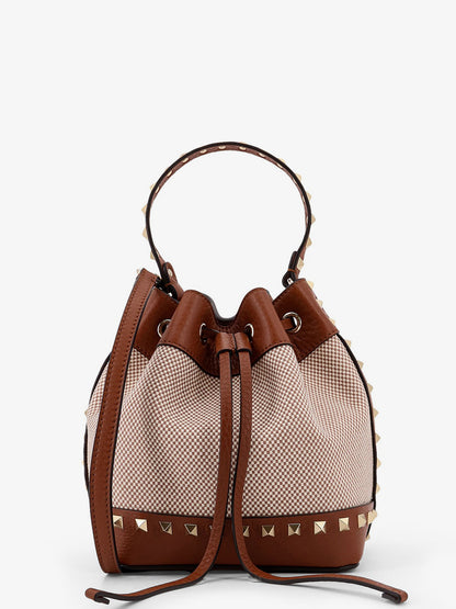 Rockstud Spike canvas and leather shoulder bag thumbnail