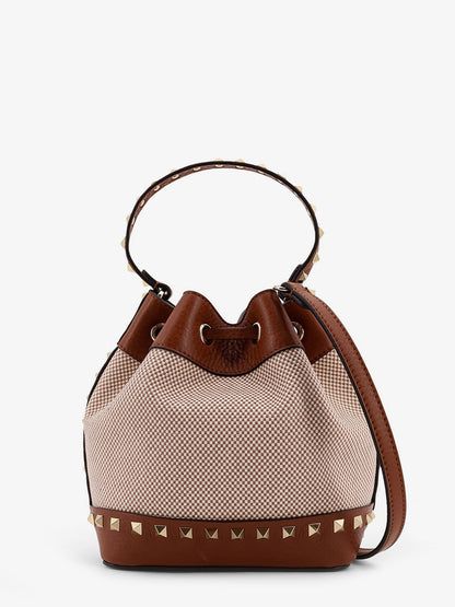 Rockstud Spike canvas and leather shoulder bag thumbnail