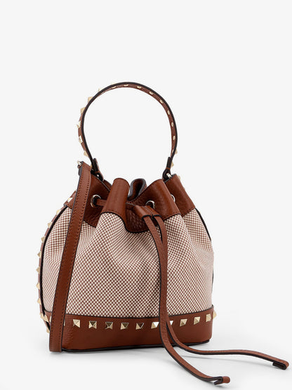 Rockstud Spike canvas and leather shoulder bag thumbnail