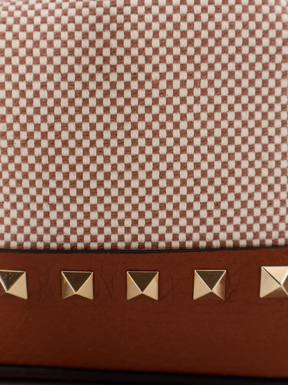 Rockstud Spike canvas and leather shoulder bag thumbnail