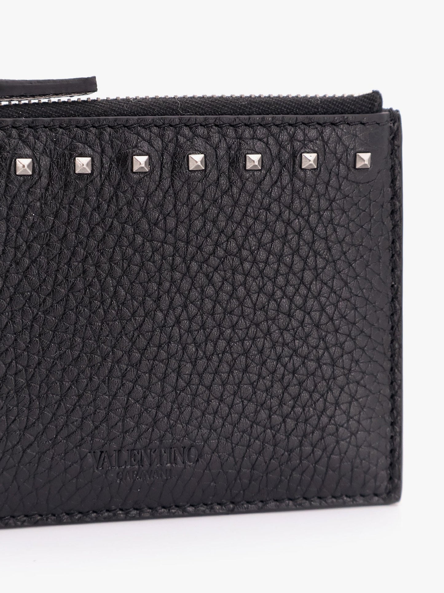 Valentino garavani rockstud leather card holder