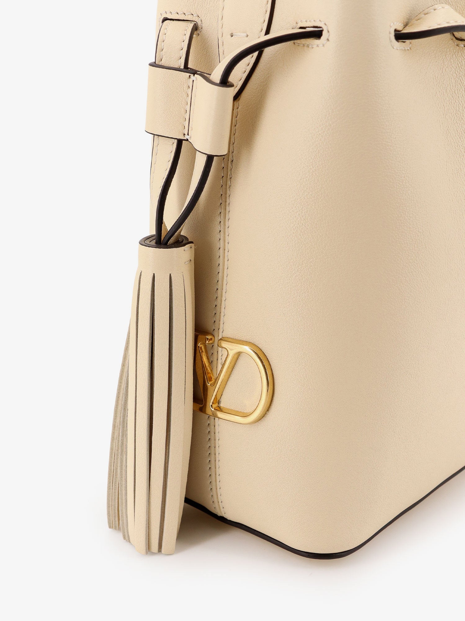 Leather bucket bag with metal VLogo Signature VALENTINO GARAVANI