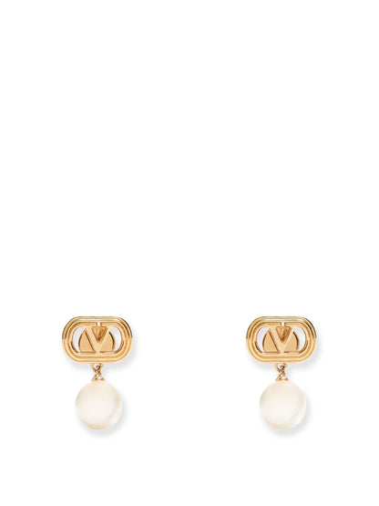 Orecchini Ovalette in metallo con perle Swarovski thumbnail