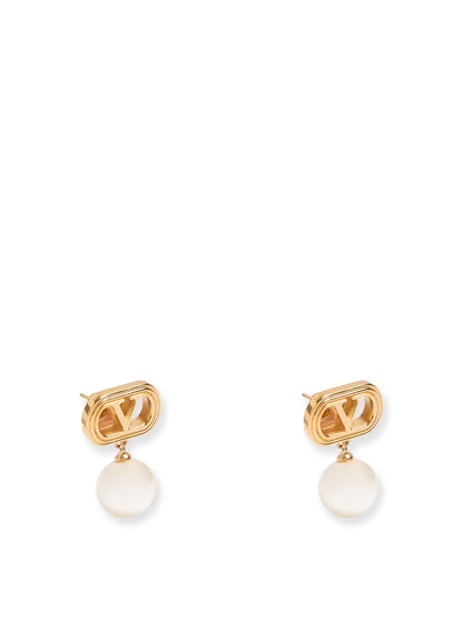 Orecchini Ovalette in metallo con perle Swarovski thumbnail