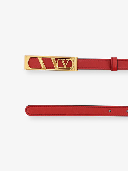 VLogo Signature leather belt thumbnail