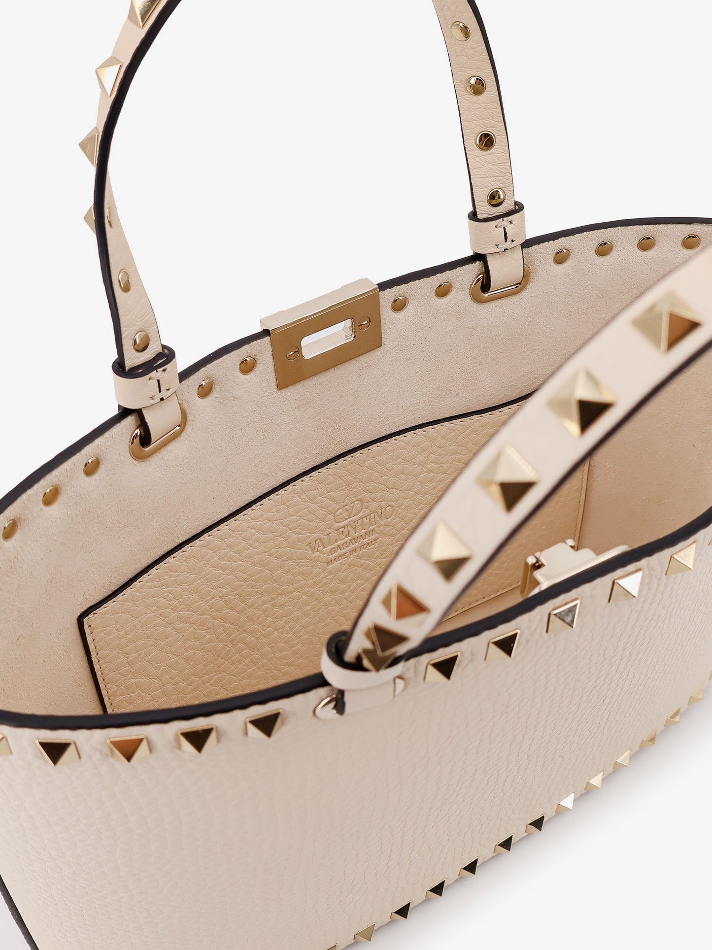 Borsa a spalla Rockstud Small Tote Valentino Garavani in pelle