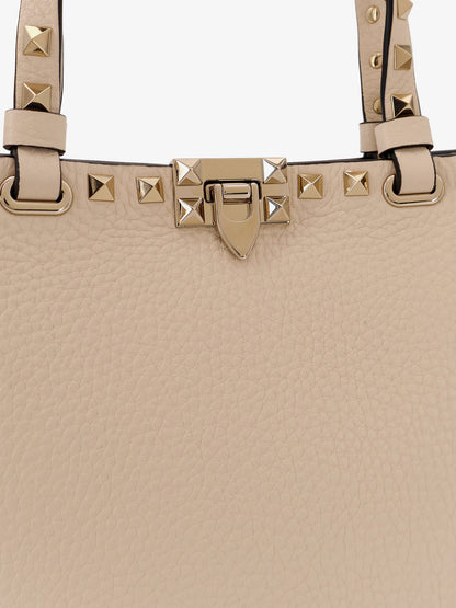 Borsa a spalla Rockstud Small Tote Valentino Garavani in pelle thumbnail