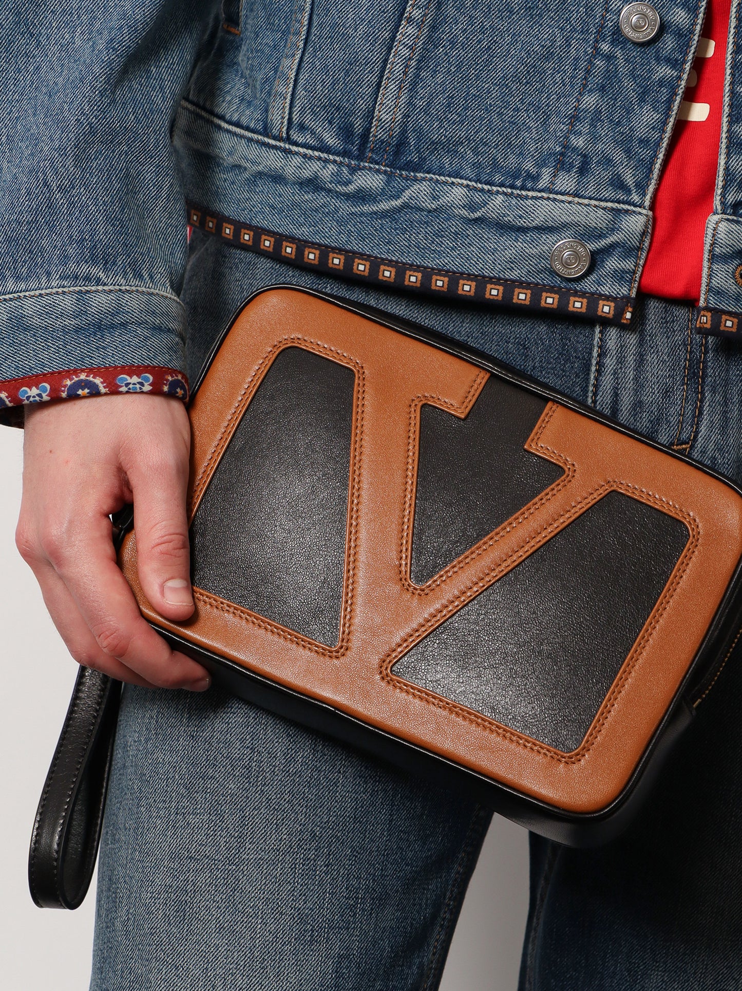 Valentino Garavani Viva Superstar leather clutch