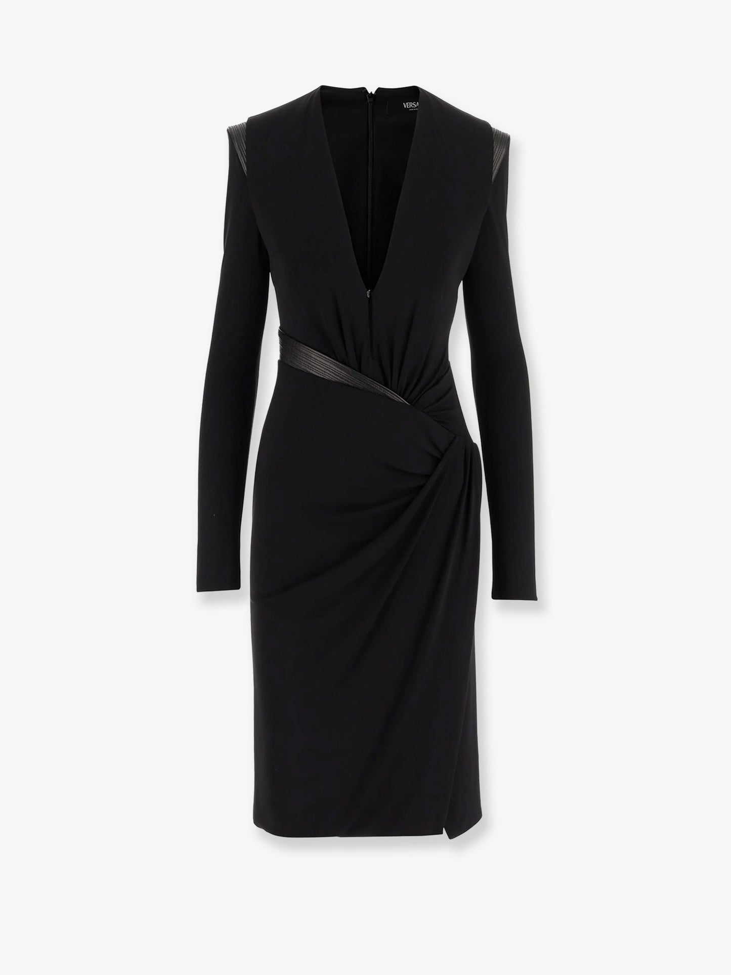 Vestito Mini in crêpe con scollo a V