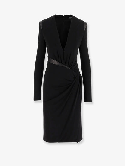 Vestito Mini in crêpe con scollo a V thumbnail