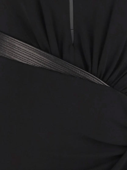 Vestito Mini in crêpe con scollo a V thumbnail