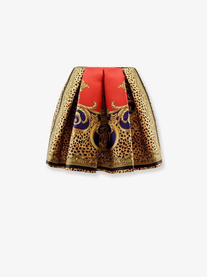 Cheetah Barocco silk duchesse skirt thumbnail