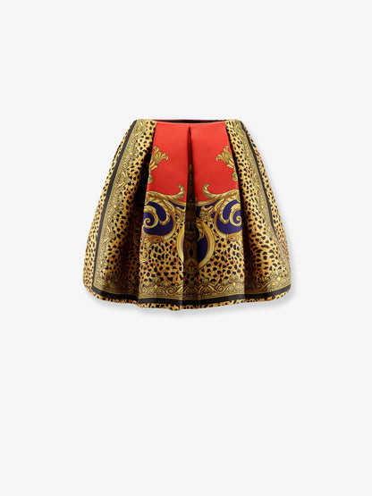 Cheetah Barocco silk duchesse skirt thumbnail