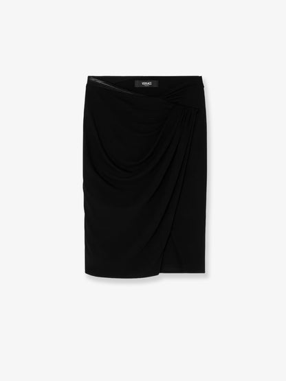 Stretch viscose midi skirt thumbnail