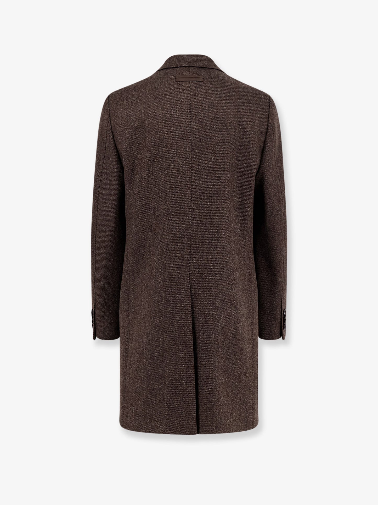 Single-breasted wool coat