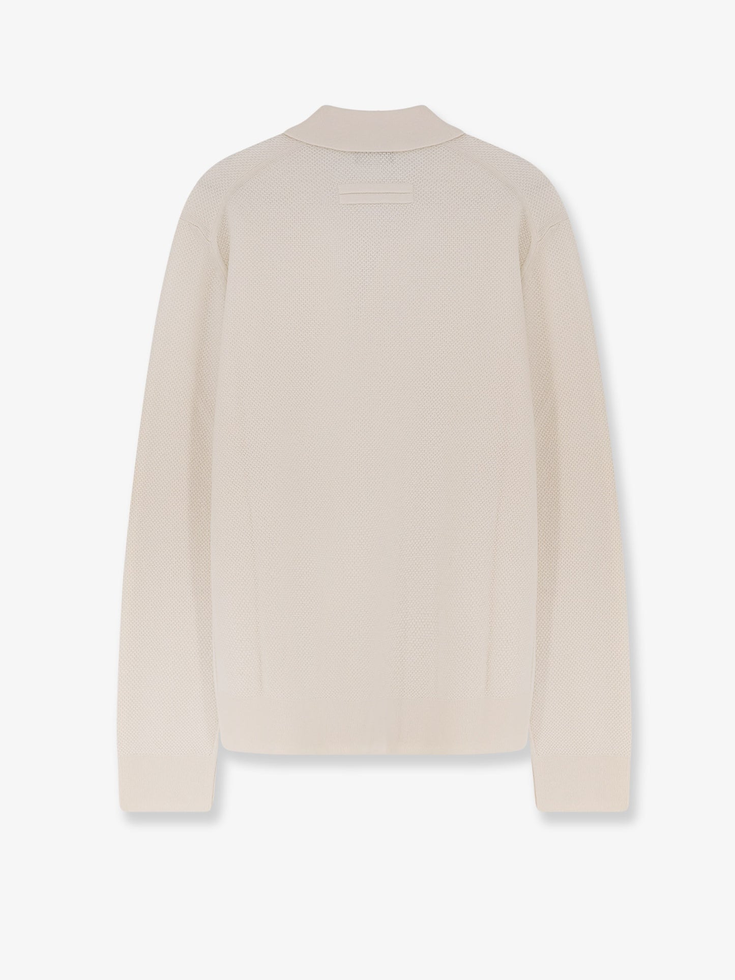 Jacquard cashmere polo sweater