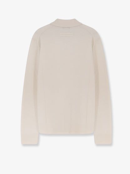 Jacquard cashmere polo sweater thumbnail