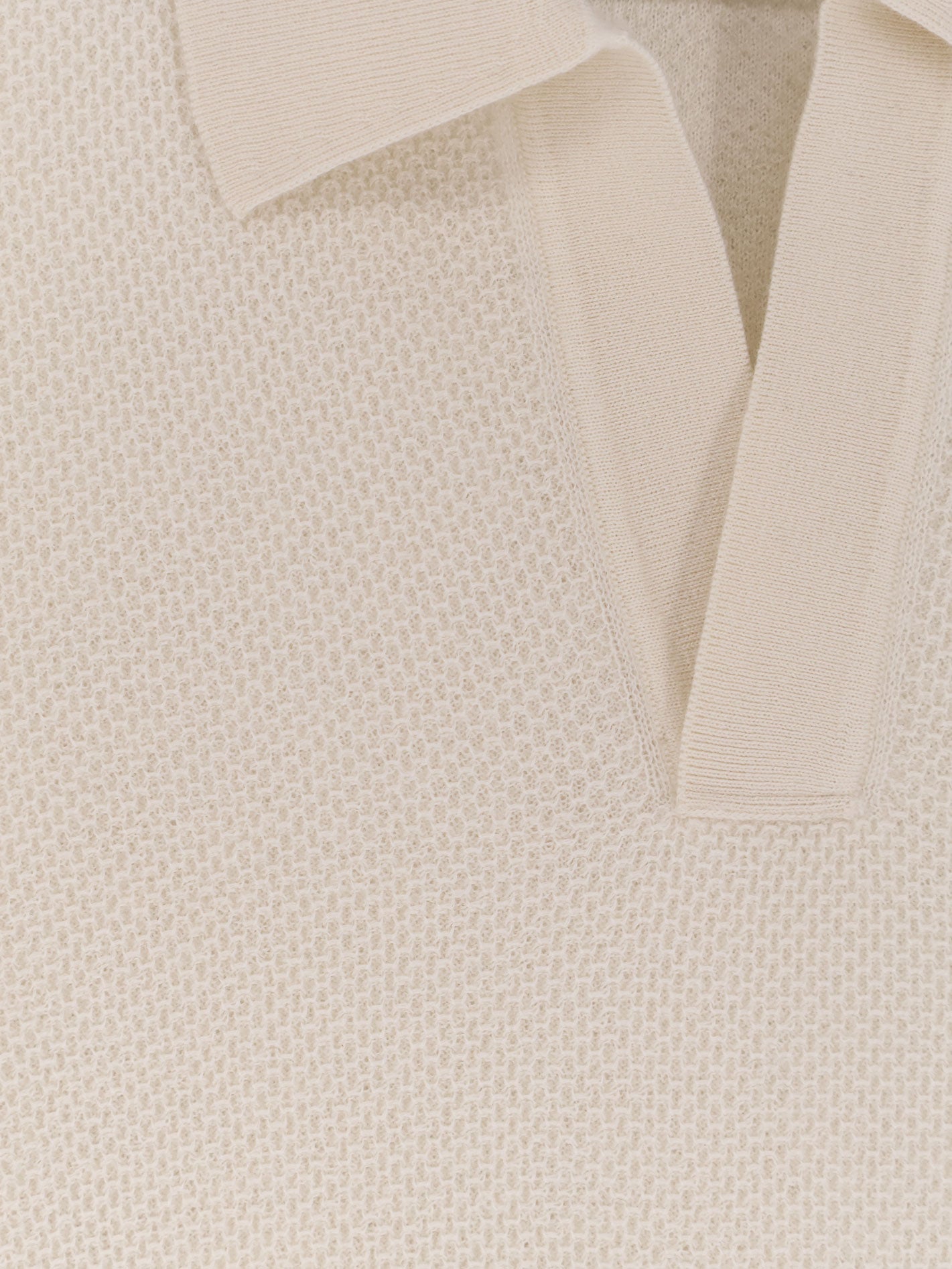 Jacquard cashmere polo sweater