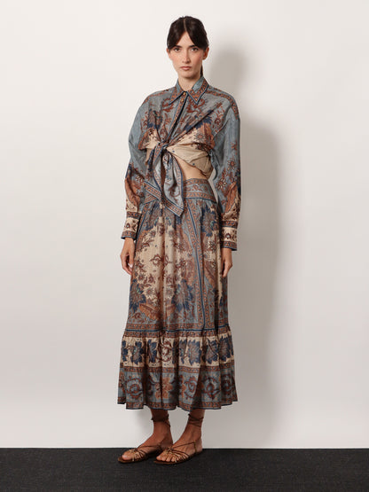 Ascension Tiered midi skirt thumbnail