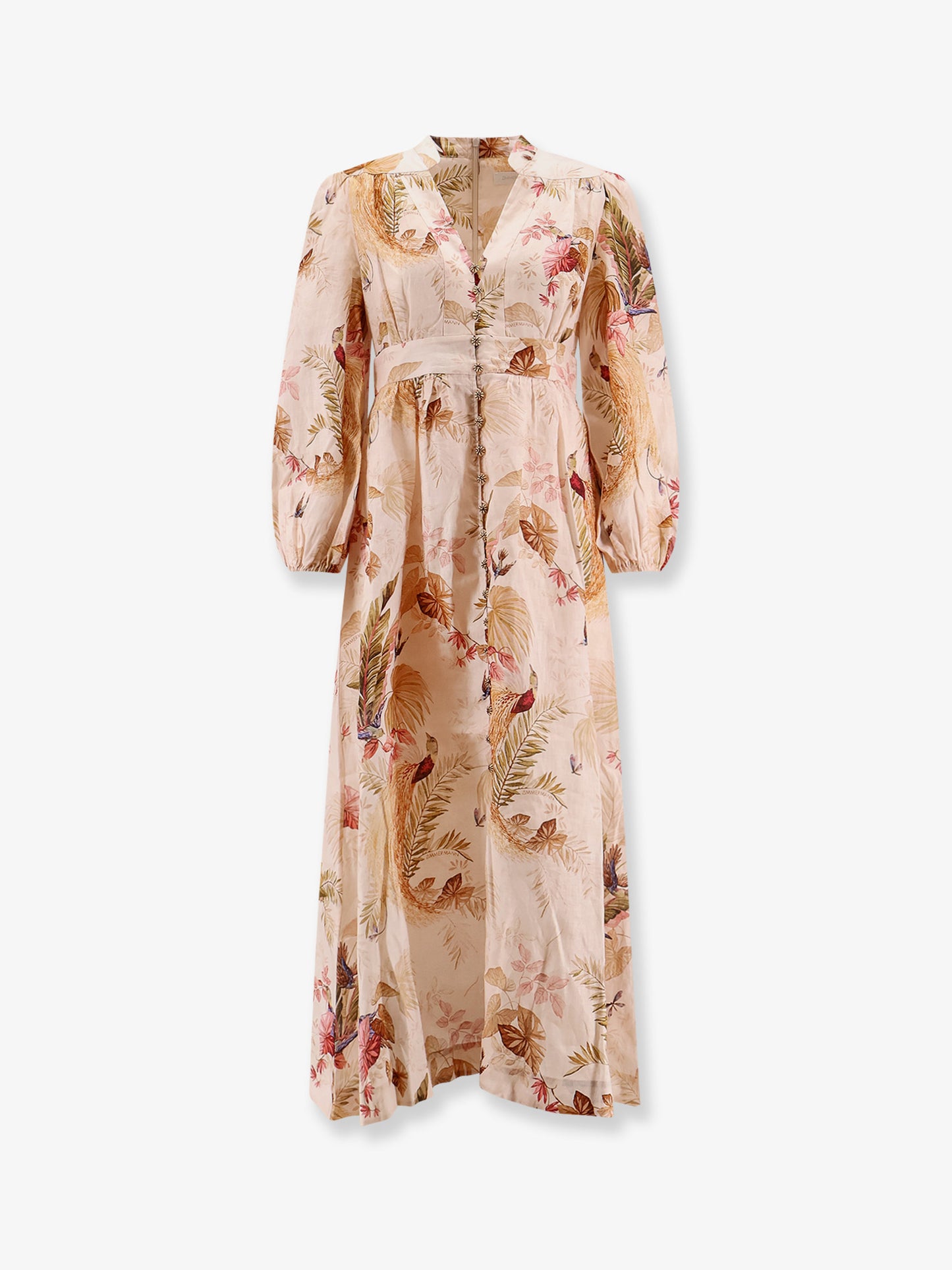Ascension Plunge linen Midi Dress