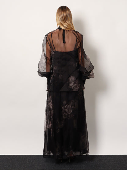 Hypnotic Maxi Skirt silk long skirt thumbnail