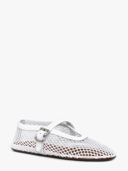 Mesh ballerinas with patent leather inserts thumbnail