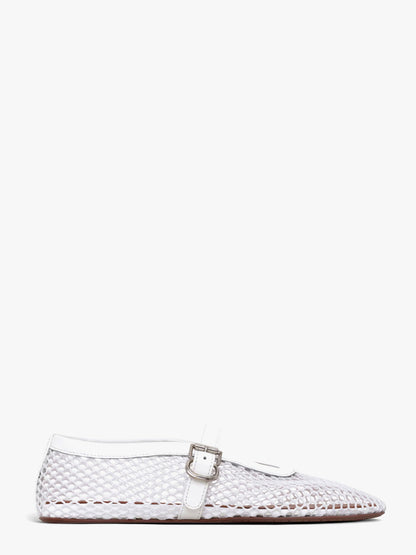 Mesh ballerinas with patent leather inserts thumbnail