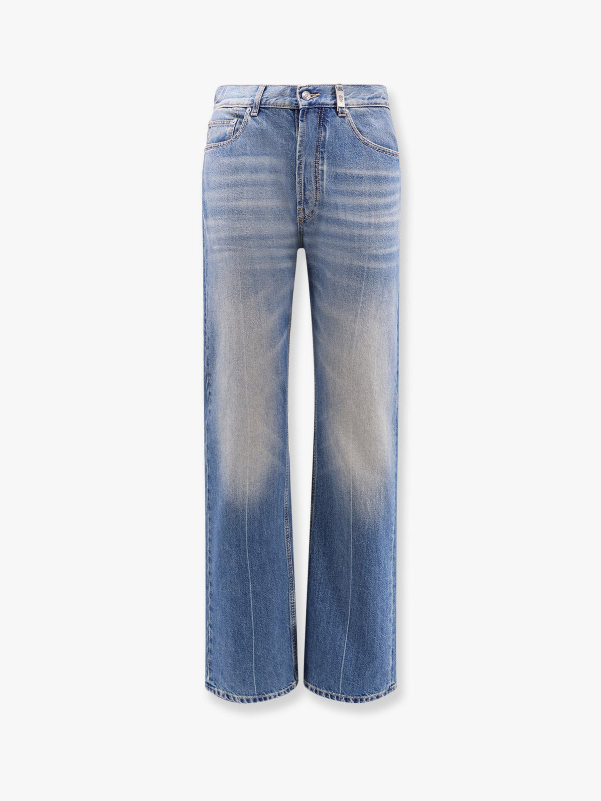 Washed straight leg jeans
