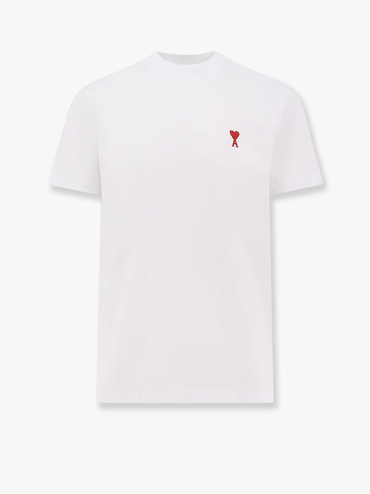 Biologic cotton t-shirt with contrasting logo embroidery